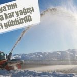 Konya’nın çatısında kar yağışı yüzleri güldürdü