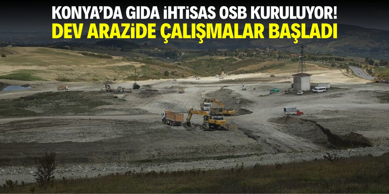 Konya’ya Gıda İhtisas Organize Sanayi kuruluyor! Dev arazide çalışmalar başladı