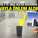Konya’da 8 yıl önce açılan hastanede alarm! Kovayla önlem aldılar