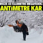 Konya merkeze 40 kilometre mesafedeki konumda 25 santimetre kar var