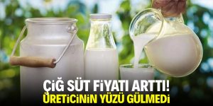 Çiğ süt fiyatı arttı! Üreticinin yüzü gülmedi