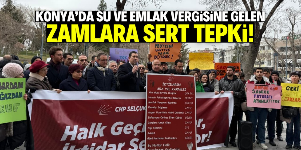 Konya’da su ve emlak vergisi zammına sert tepki!