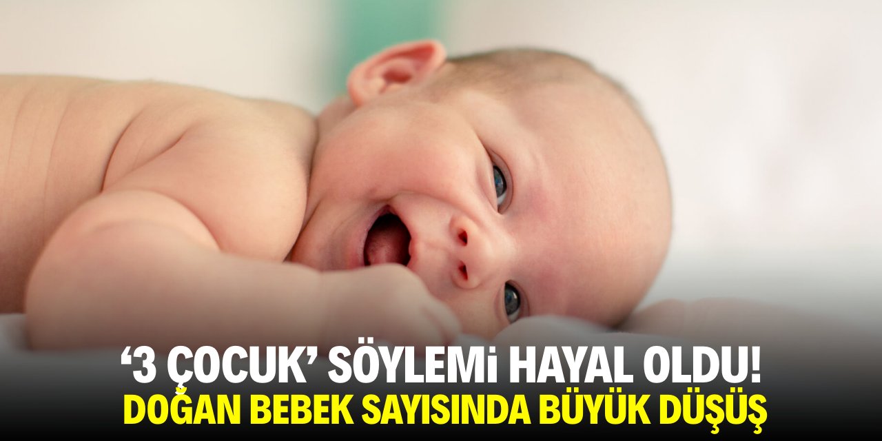 ‘3 çocuk’ söylemi hayal oldu! Doğan çocuk sayısında büyük düşüş!