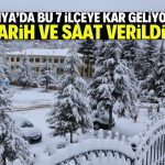 Konya’da bu 7 ilçeye kar yağışı geliyor! Tarih ve saat verildi