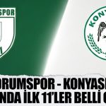 Konyaspor maçında ilk 11’ler belli oldu!