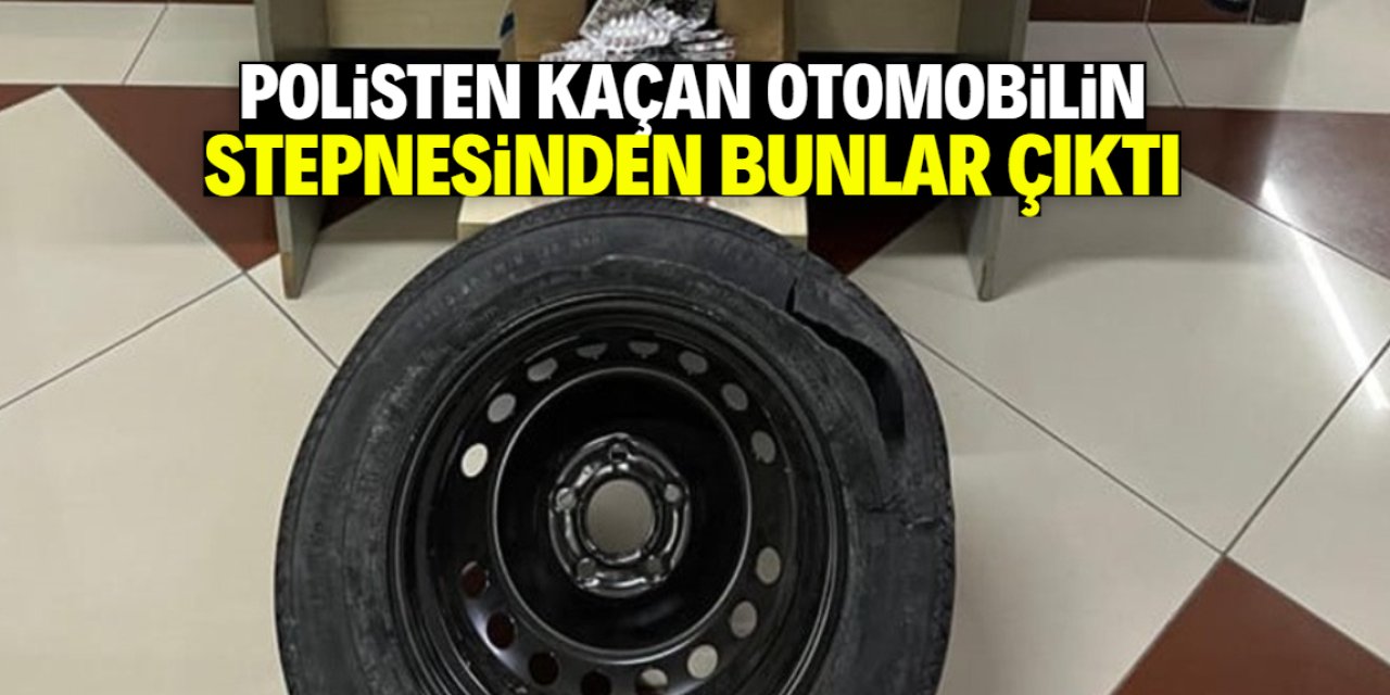 Polisten kaçan otomobilin stepnesinden bunlar çıktı!