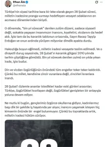AK Parti’li Ala: 28 Şubat süreci, vesayet odaklarının en acımasız dönemlerindendi