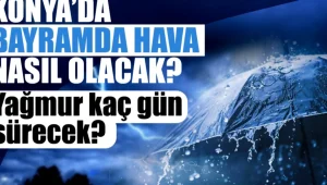 Konya Arefe Günü Yağışlı