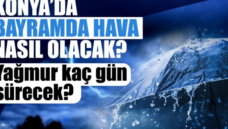 Konya Arefe Günü Yağışlı