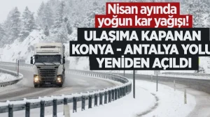 Nisan Karı Konya’da Trafiği Durdurdu